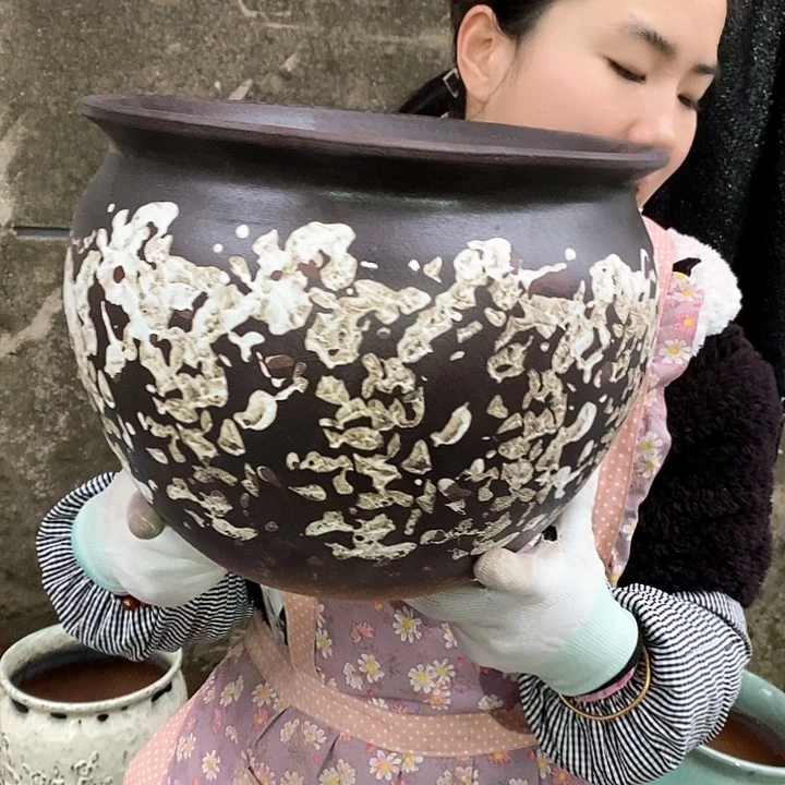 紫砂花盆正品口30高24