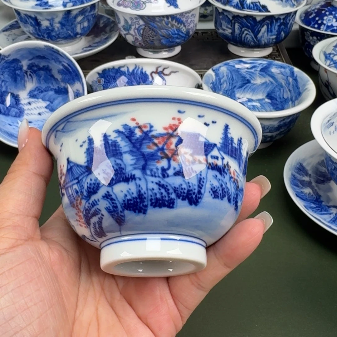 景德镇纯手工手绘茶器蒙蒙396