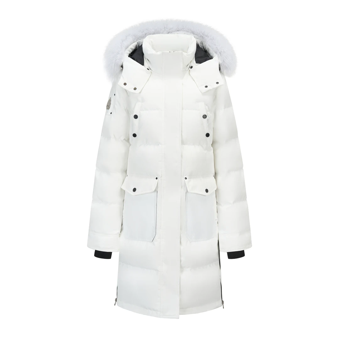 剪~刀 上新~长款 户外男女同款滑雪鹅绒服 真狐狸毛领QY