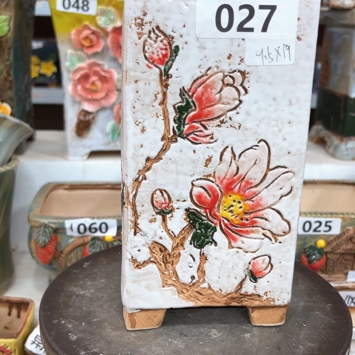 紫砂花盆粗陶材质多肉花盆