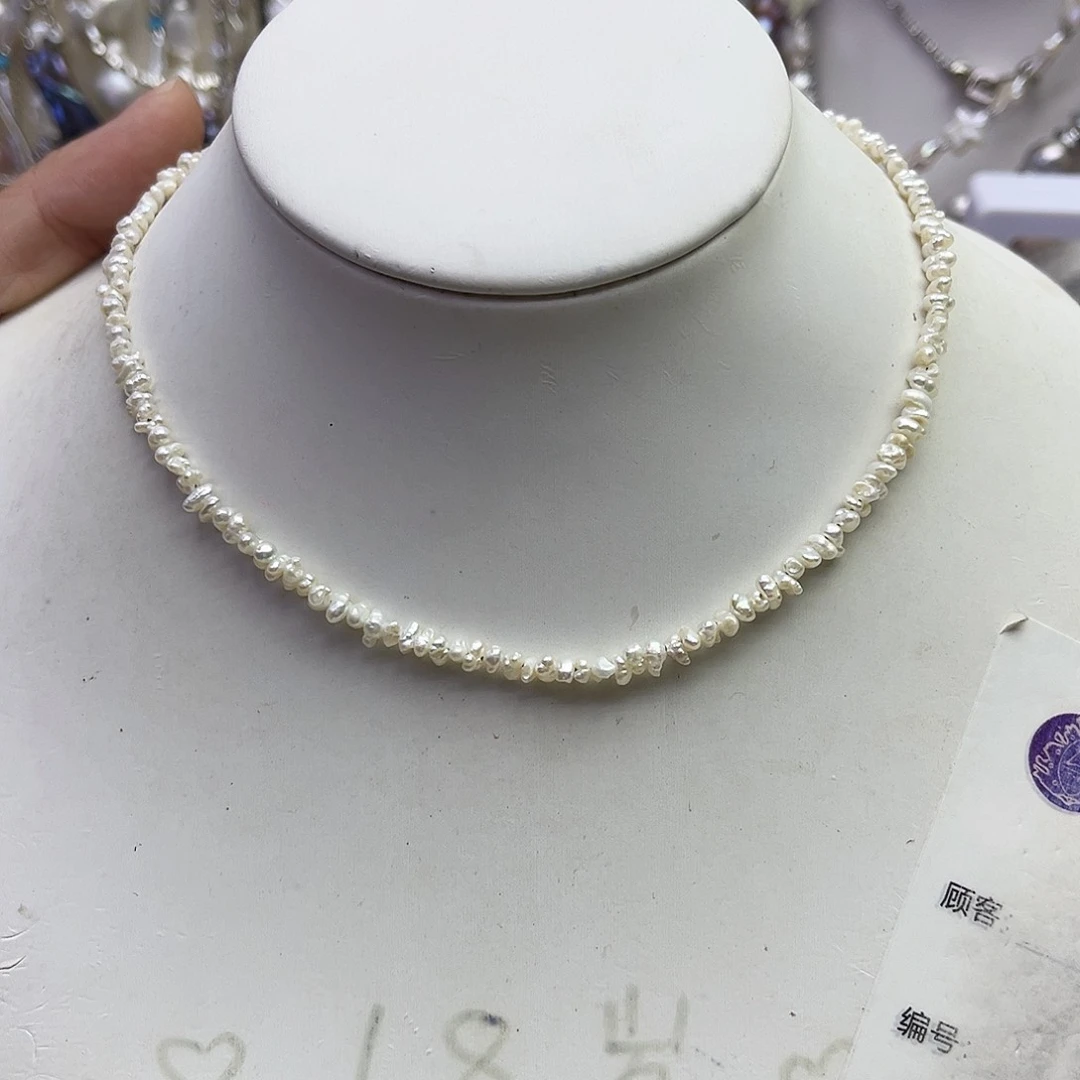 淡水珍珠颈饰银S925镶嵌