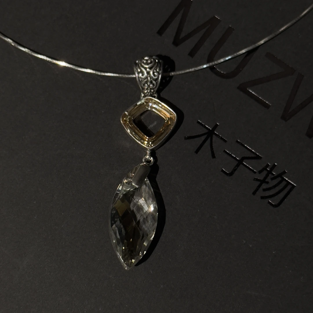 坠链均925银琉璃 木子物·海外系列s925银德切琉璃吊坠