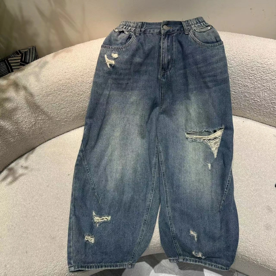 【AW三号店】新款破洞萝卜裤 G3617