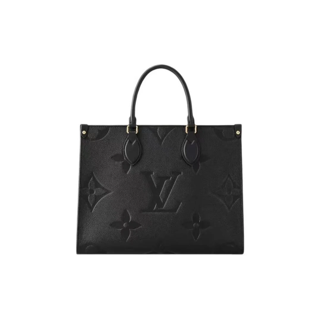 全新未使用 LouisVuitton/路易威登 芯片款黑色中号onthego托特包
