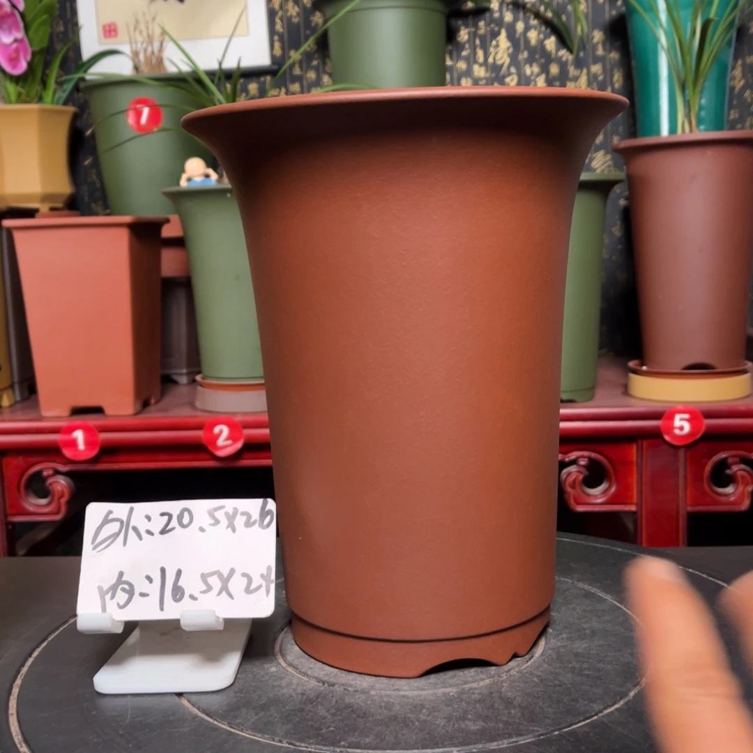 紫砂花盆抱****)紫砂花盆