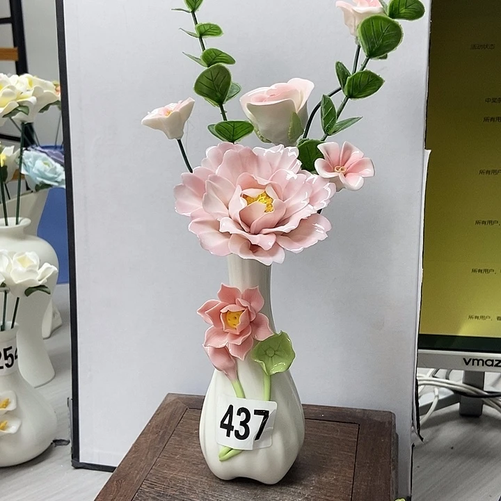 陶瓷纯手工捏花设计