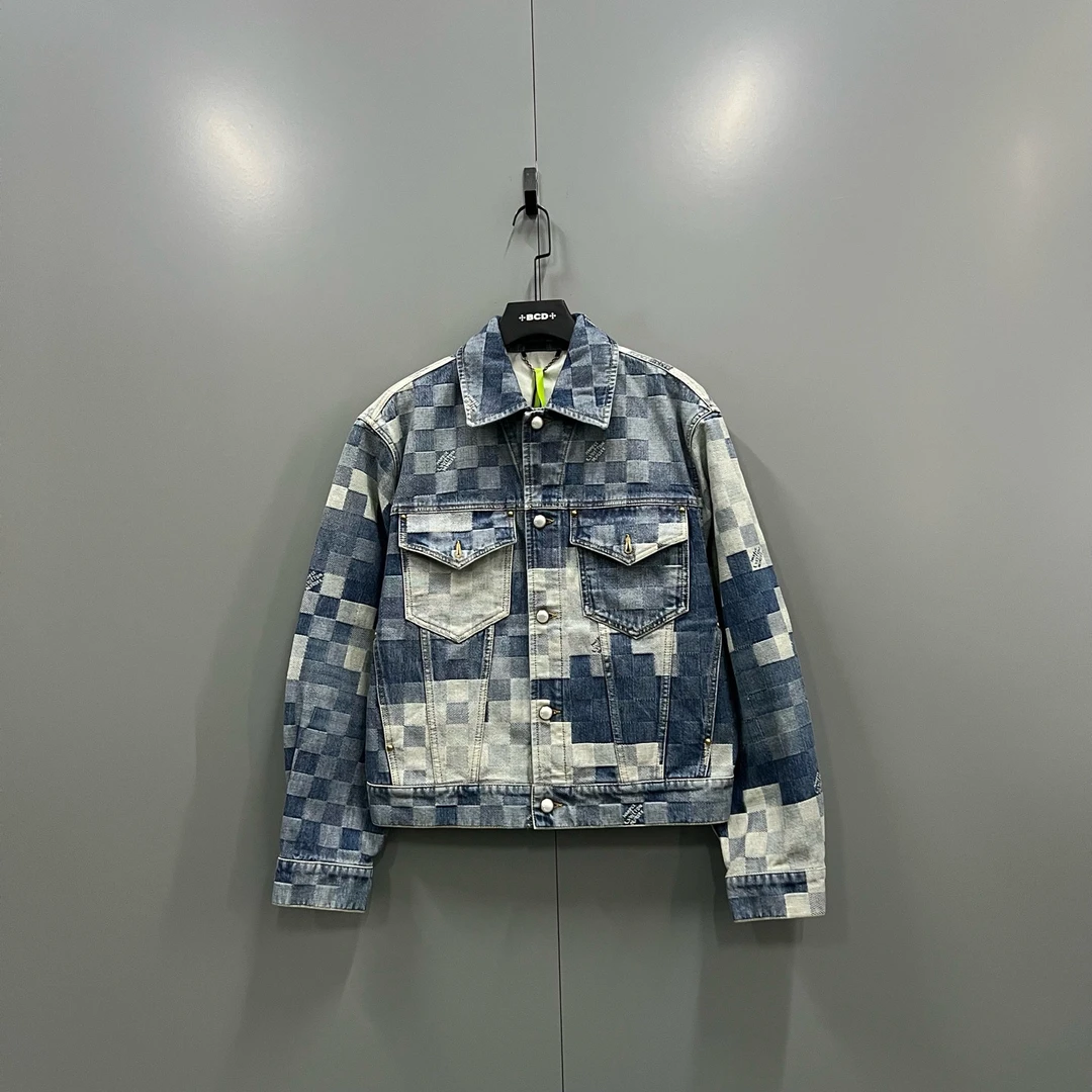 未使用 LouisVuitton/路易威登 楠 马赛克牛仔外套 46码/610157