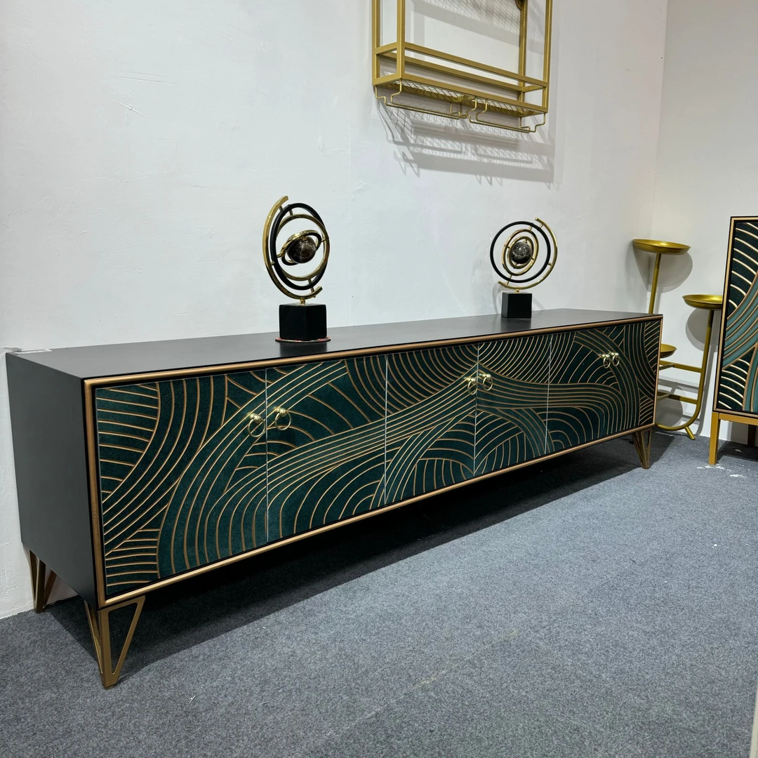 美式轻奢风格简约电视柜茶几欧式电视柜家用客厅电视柜隔断餐厅