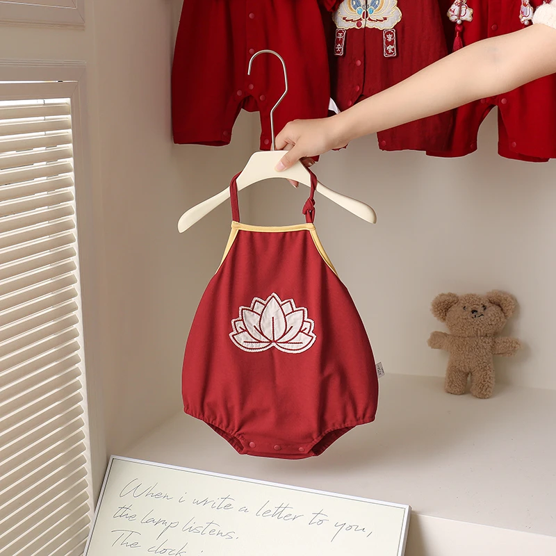 夏季夏天薄款哪吒包屁衣儿童外出服新款婴幼儿连身衣婴儿宝宝爬服