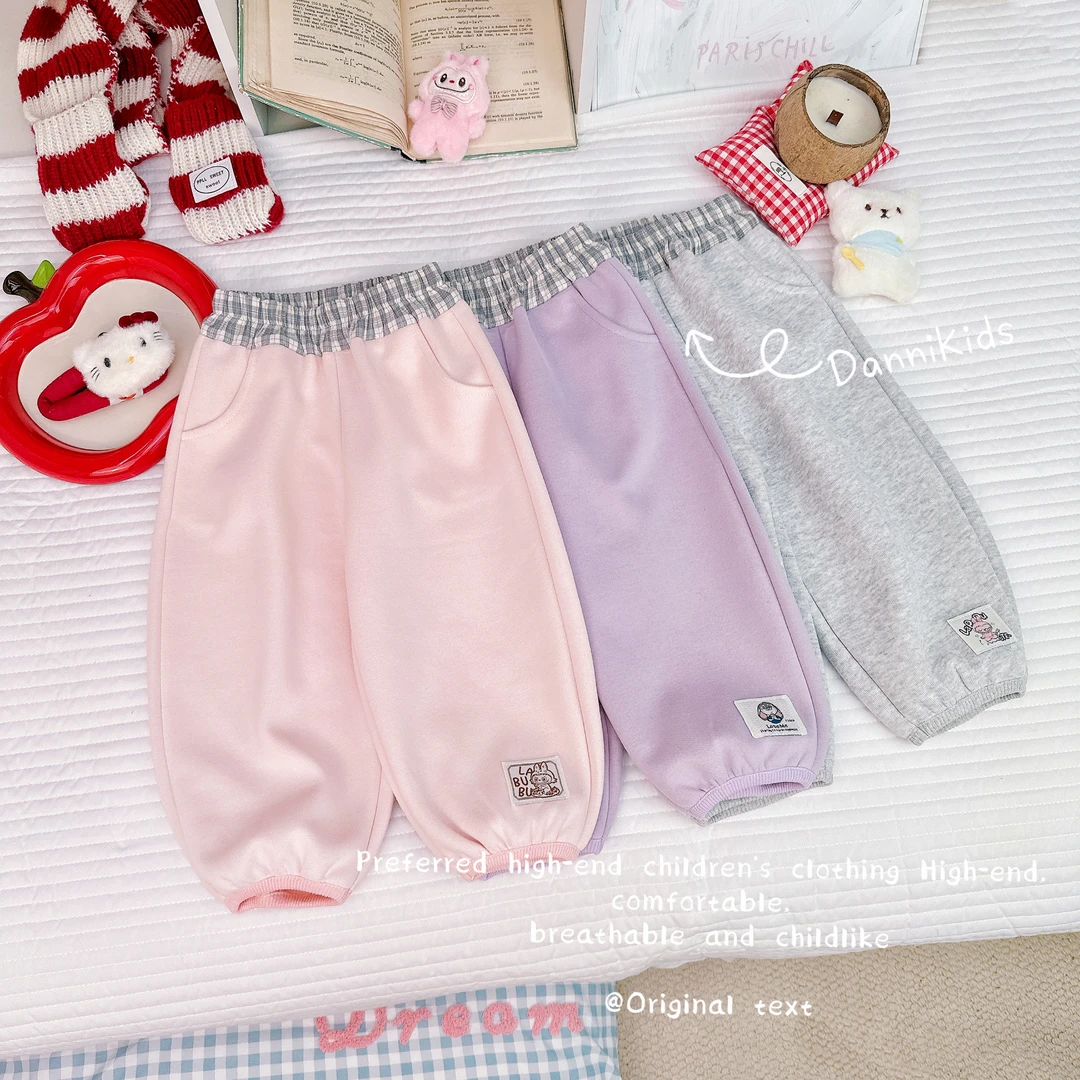 「Dannirabbit」【开学神器】秋款&格子百搭好穿女童束口裤【G-5304】