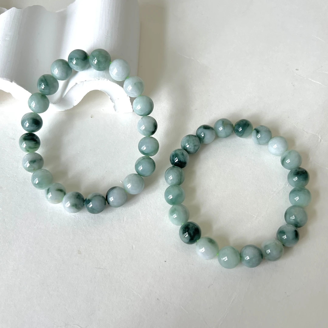 【小宝珠宝】28 S06626-翡翠单圈手串-多样性发一件-9.5mm