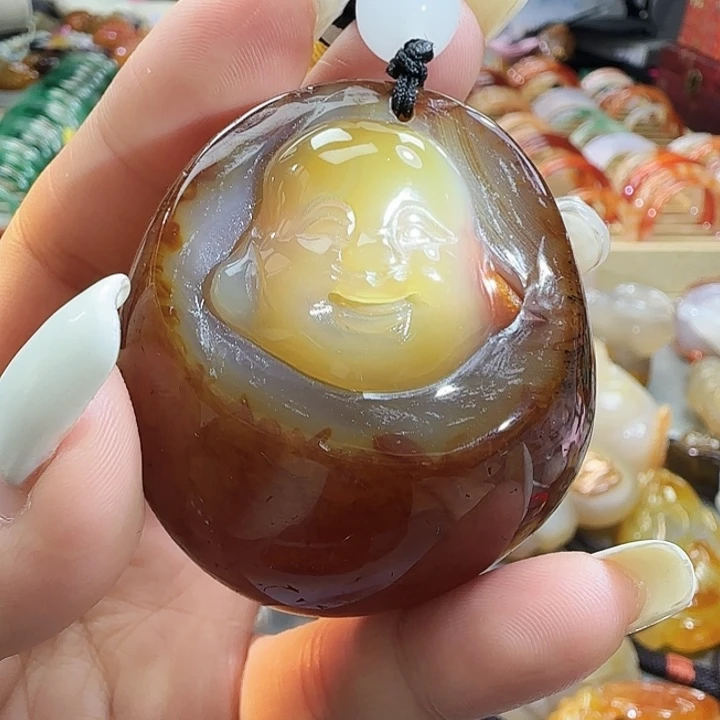 玛瑙/玉髓合金手把件
