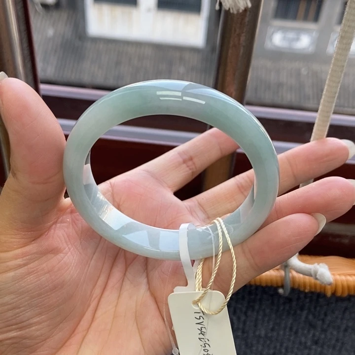 翡翠手镯未镶嵌钗*月53-54正圈
