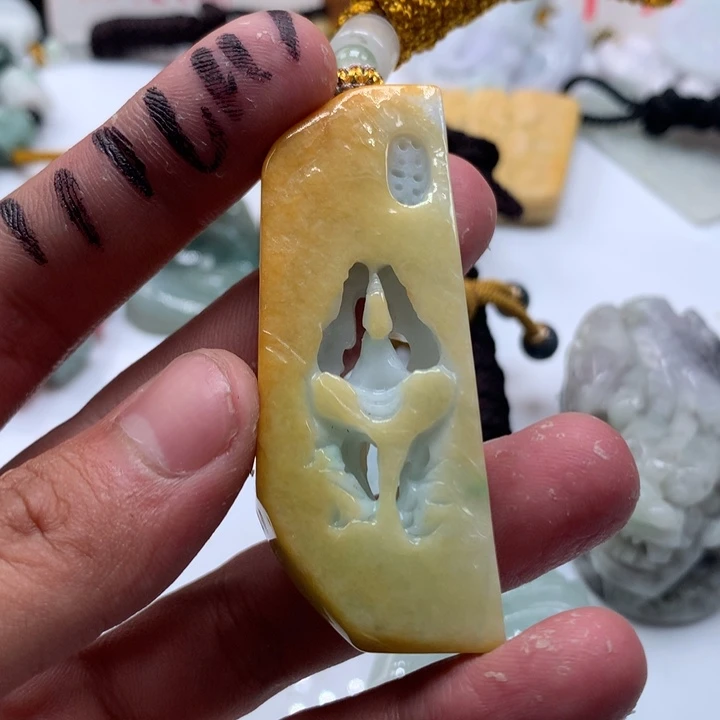 颈饰未镶嵌翡翠保真天然a货翡翠