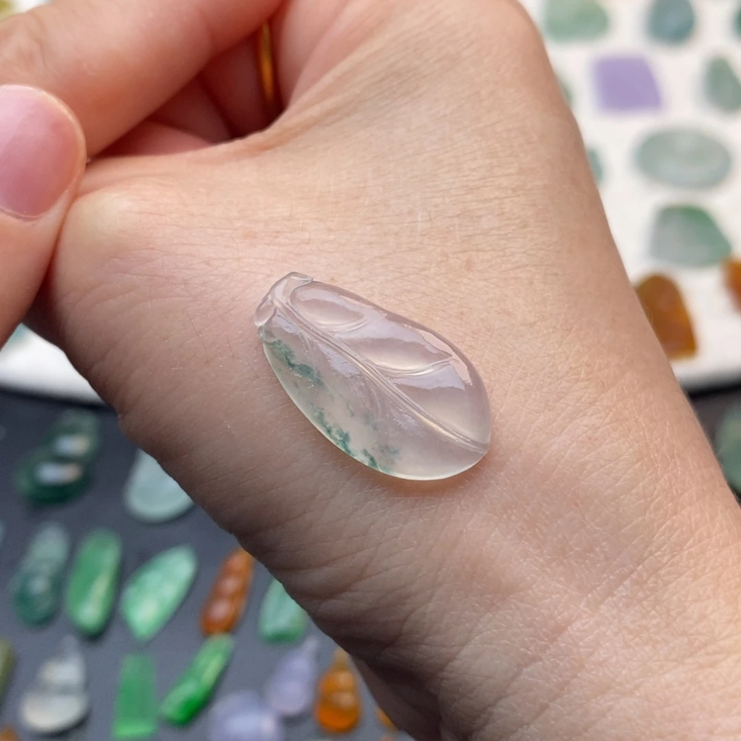 定制翡翠未镶嵌树叶