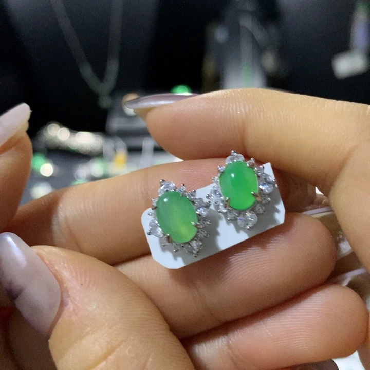 翡翠银S925镶嵌戒指