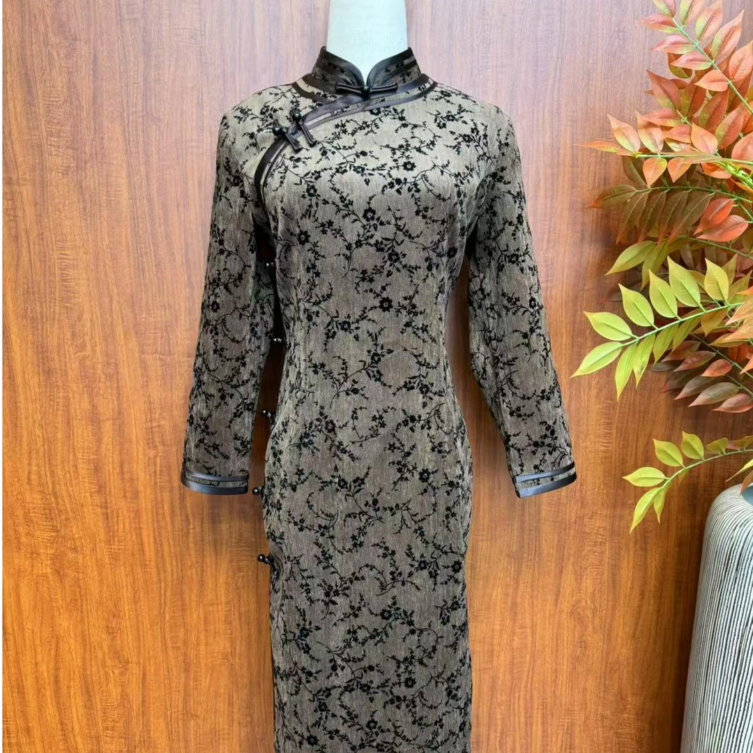 【花香飞舞】2025年春秋季新款复古百搭优雅大方日常旗袍