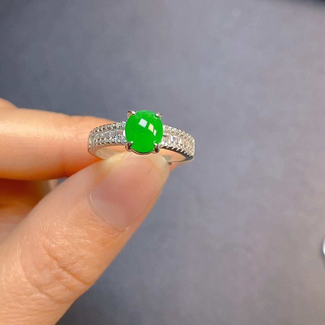 娜***娜翡翠银S925镶嵌戒指