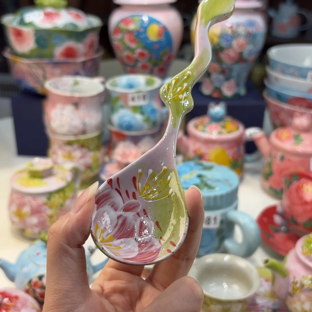 瓷片景德镇手绘高温釉下彩陶瓷茶具