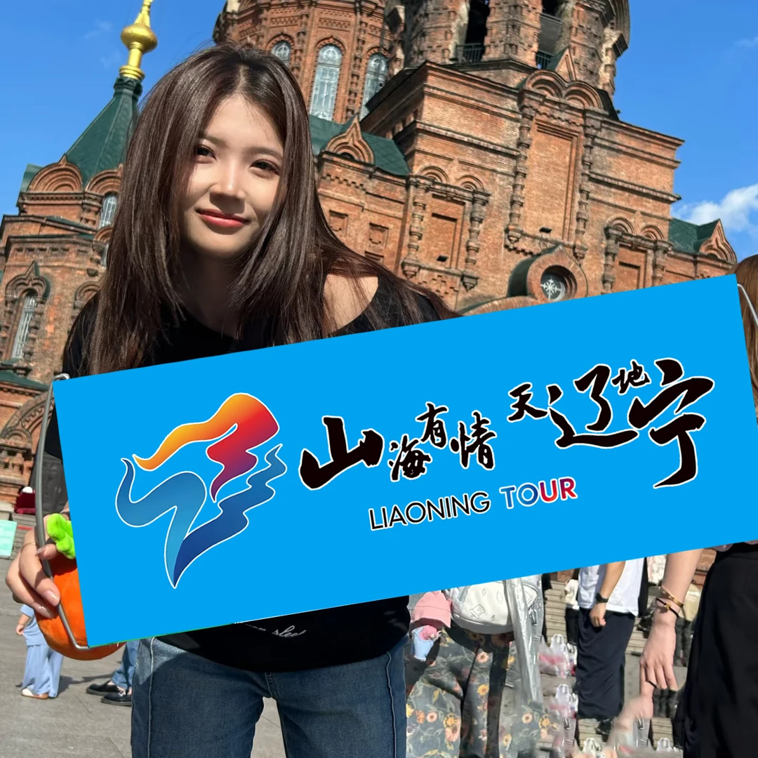 山海有情天辽地宁条幅辽宁文旅手拉旗旅游标语自动伸缩手幅横幅