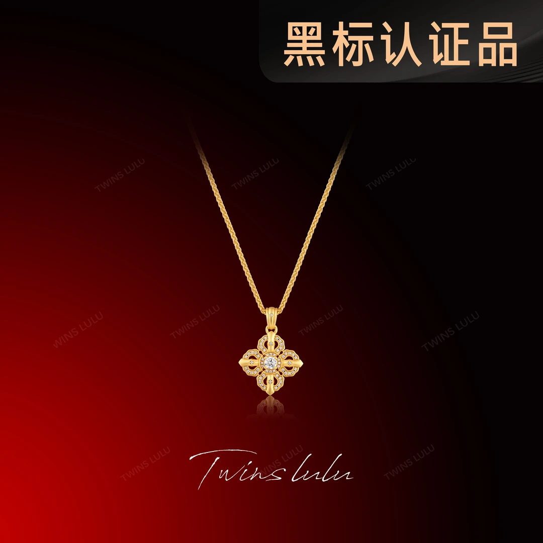 铜合金项链 TWINS LULU 【金刚杵】古法工艺十字项链TSJ8983