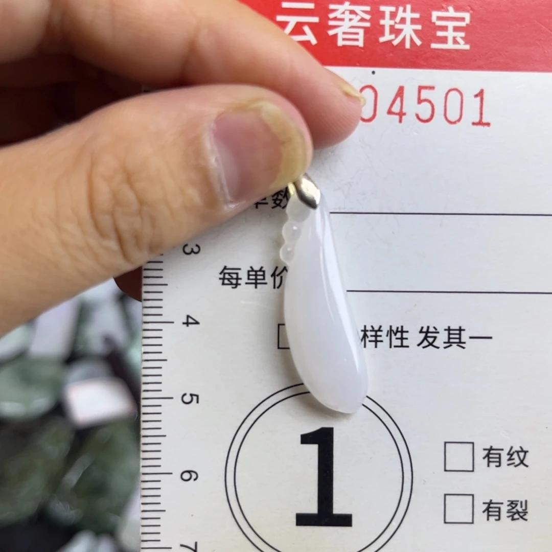 翡翠未镶嵌吊坠(赠链)