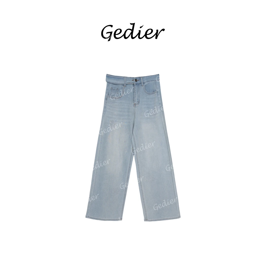 【歌蒂尔Gedier】2025年春季欧若风经典宽松牛仔裤 KG520273Y