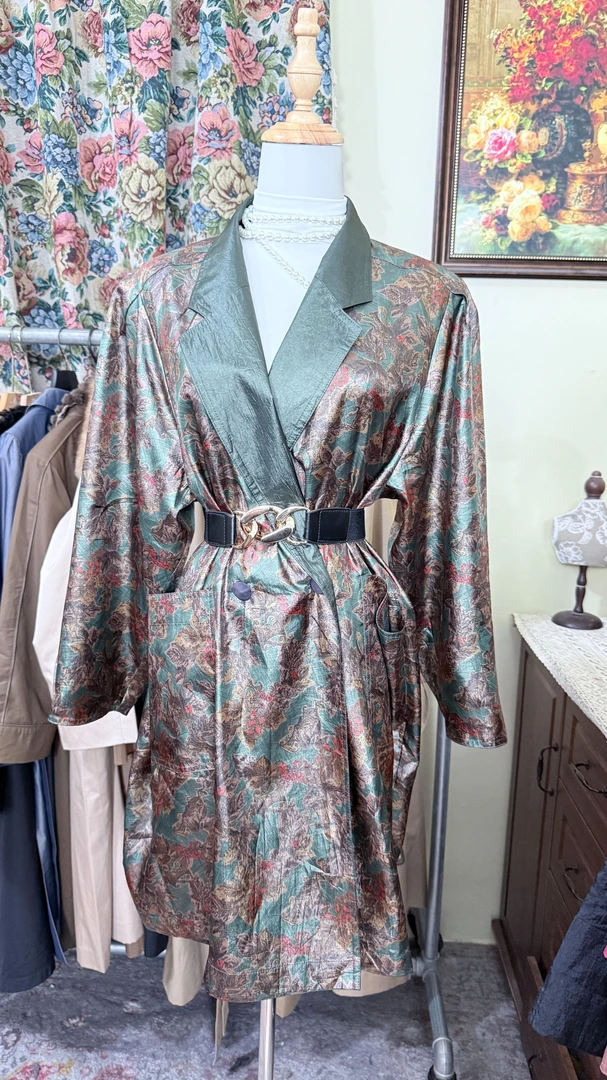 花里古着Vintage 复古风衣直播