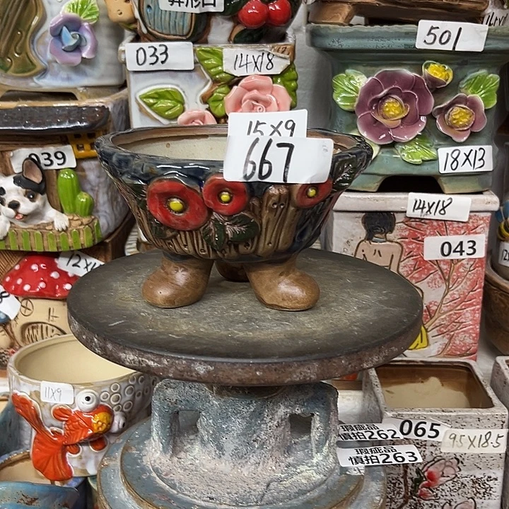 粗陶材质多肉花盆