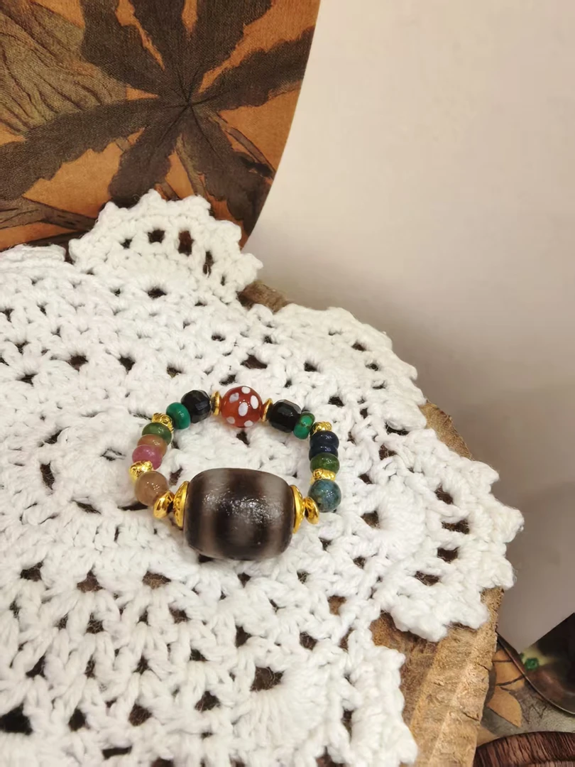 01玛瑙珠单珠戒指LG