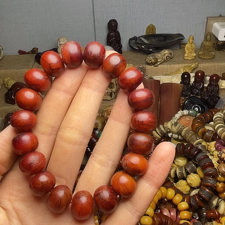 手串/手链牛骨微瑕1.4圆沉血料手串