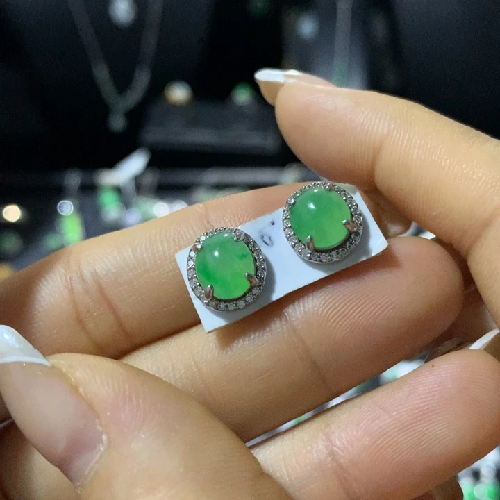 翡翠银S925镶嵌戒指