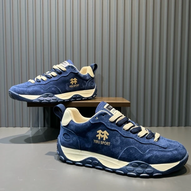 阿甘鞋厚款系带拼色防滑时尚休闲鞋时尚秋季新款百搭男潮鞋鞋子