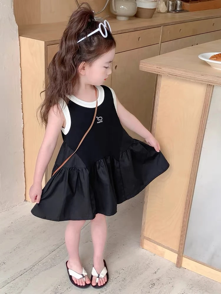 【188】-女童学院风套装夏季2025新款儿童服装卡通两件套