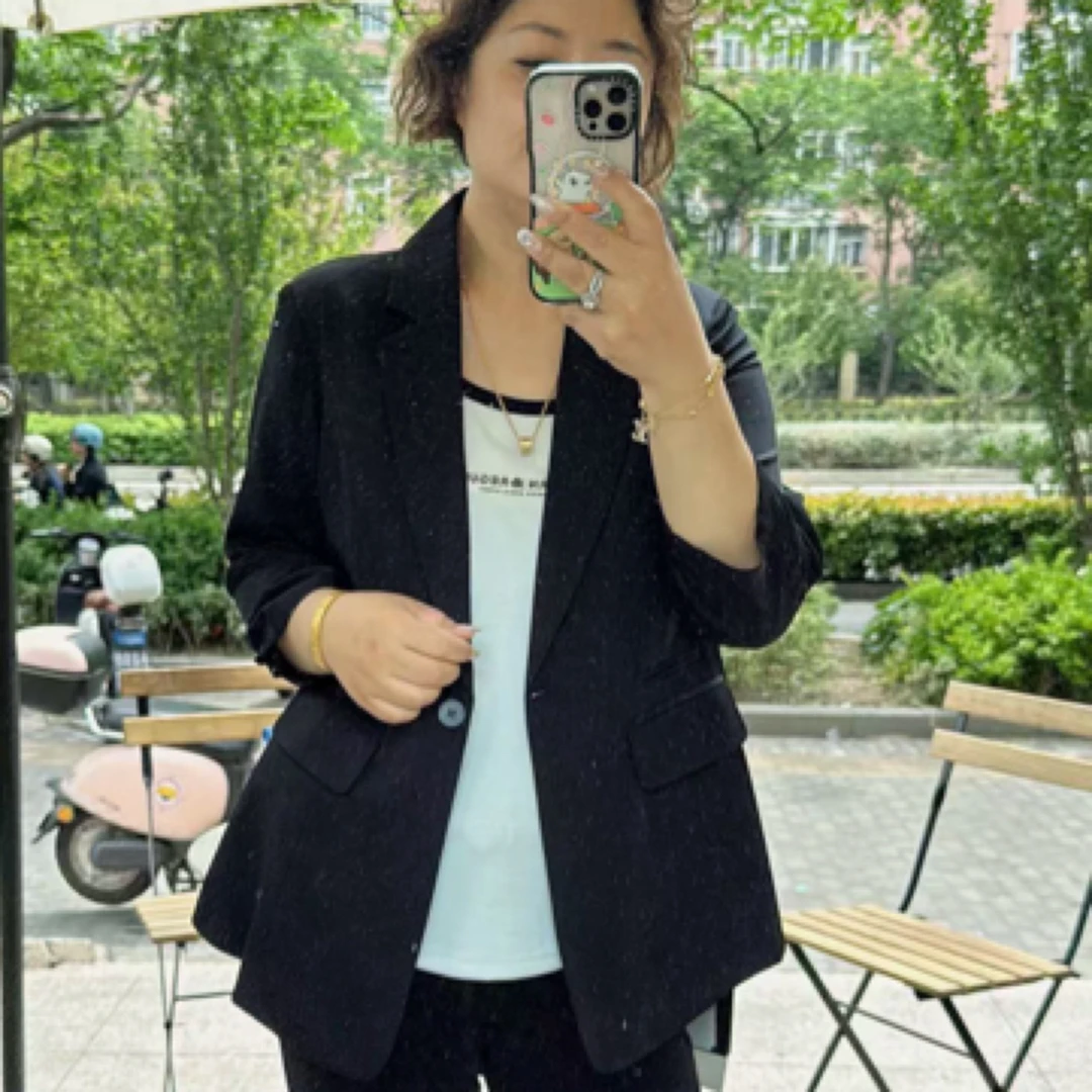 LLWW92178 大码九分袖西装