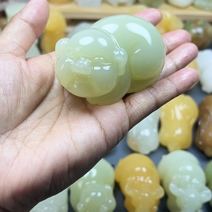 玉石雕刻品碧玺（处理）1****?
