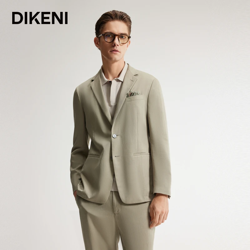 迪柯尼春季新款男士新商务时尚简约休闲易打理西服外套7F309G194