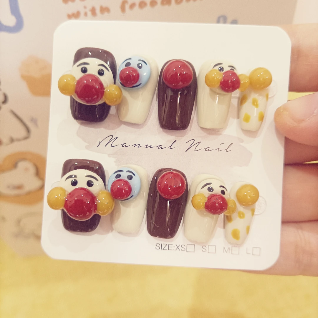 洛特纯手工穿戴甲下单送美甲五件套