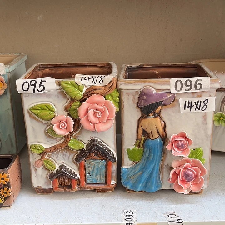 粗陶材质多肉花盆下播福利