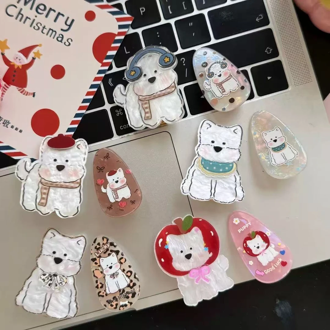 【可爱款发夹发卡】【清仓啦】Kitty醋酸小狗东大门同款爪夹可爱包挂