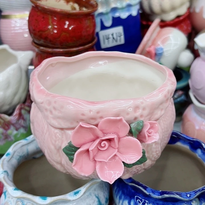 有孔，满10元发货多肉陶瓷花盆