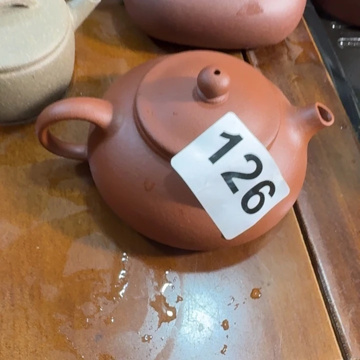 紫砂茶壶原矿降坡寒江126号130cc