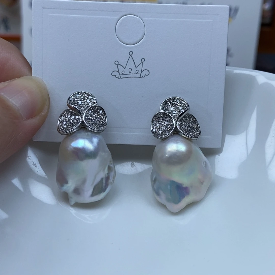 淡水珍珠耳环合金H*丞特价442