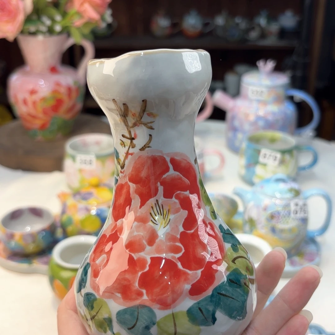 景德镇手绘高温釉下彩陶瓷茶具