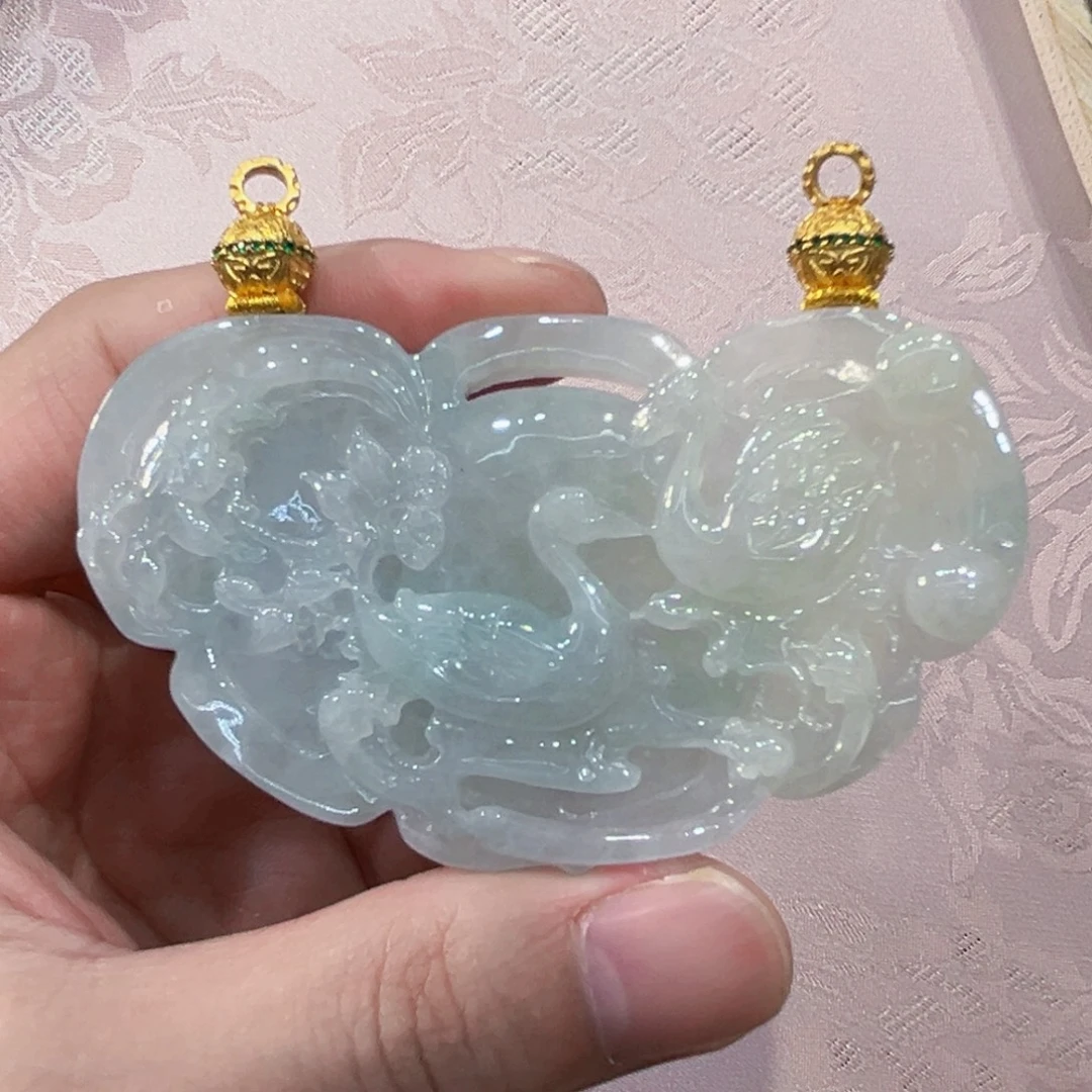 翡翠合金吊坠(赠链)代编织