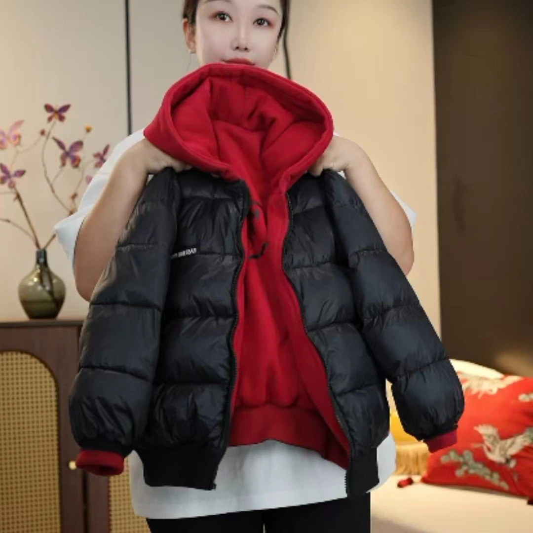 童装女童气质儿童双面穿棉服加厚保暖宝宝棉衣男女童洋气冬装外套