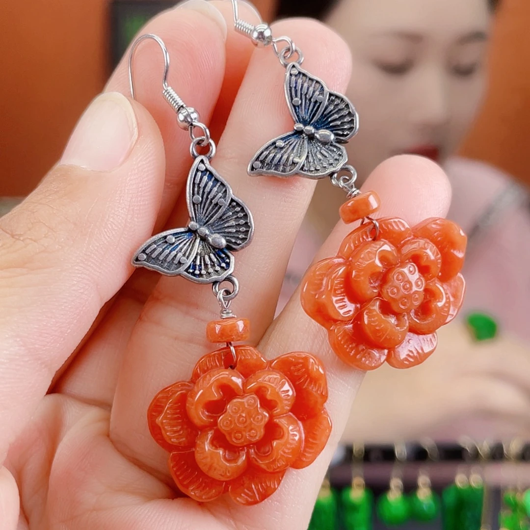 翡翠未镶嵌耳饰饰品
