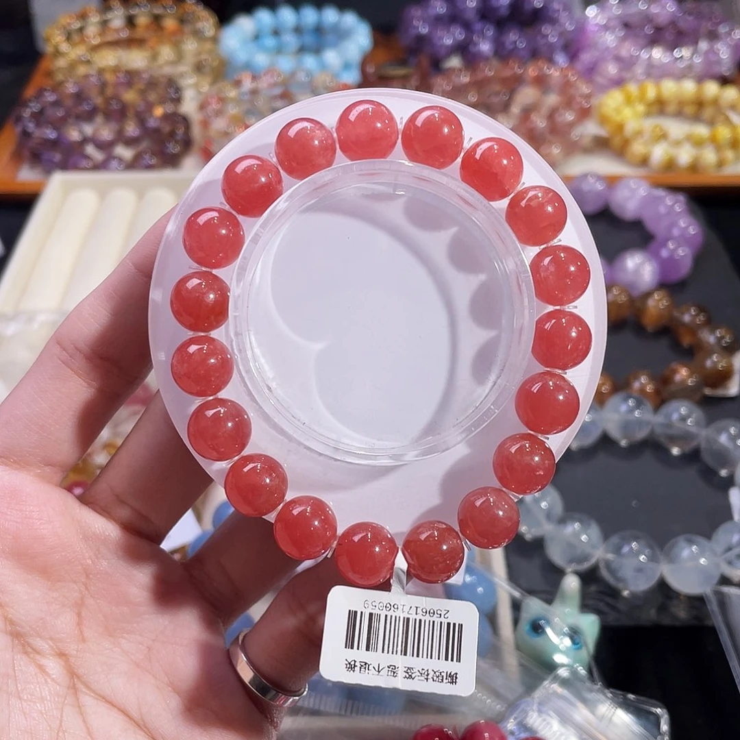 菱锰矿（红纹石）未镶嵌手链收藏级红纹石10.6