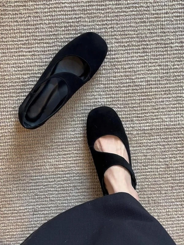 羊皮版~软皮法式复古内增高芭蕾舞鞋女百搭一字带浅口玛丽珍单鞋