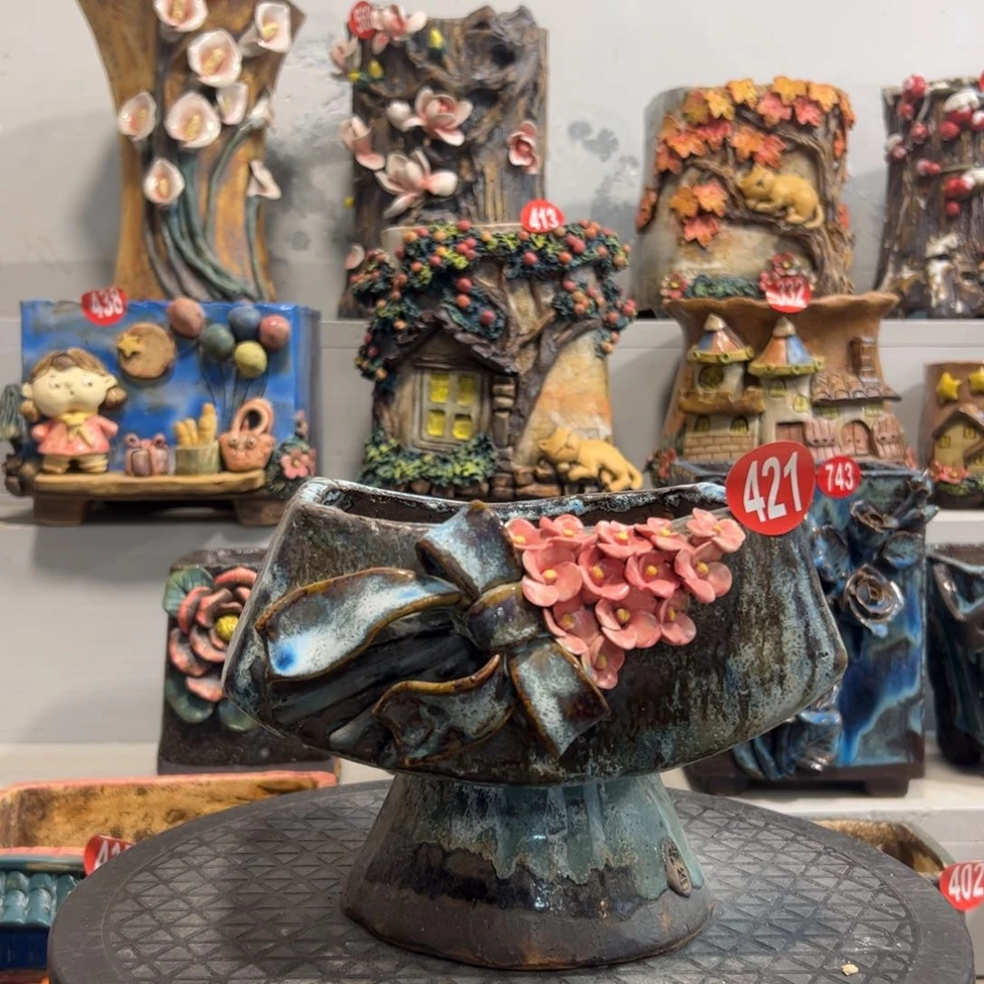 421 号陶然花器手工花盆